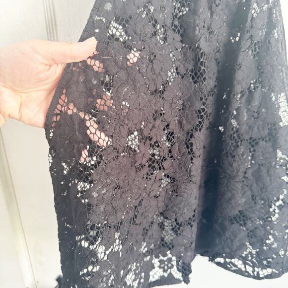 Free People FP Sweet Meadow Dreams Black Lace Halter Top Sheer Size Large L Boho - Picture 8 of 14